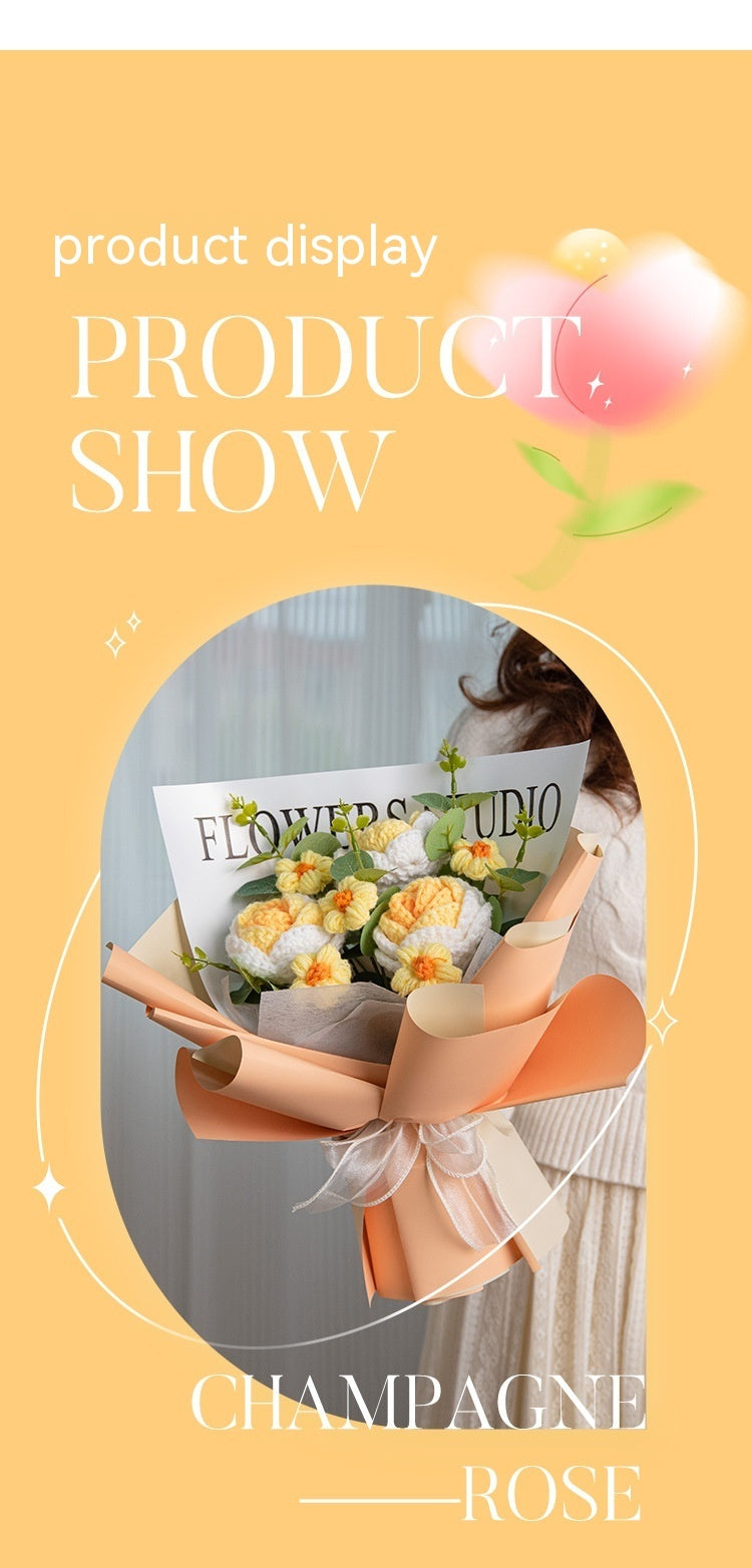 Valentines Day Rose Hand-woven Bouquet