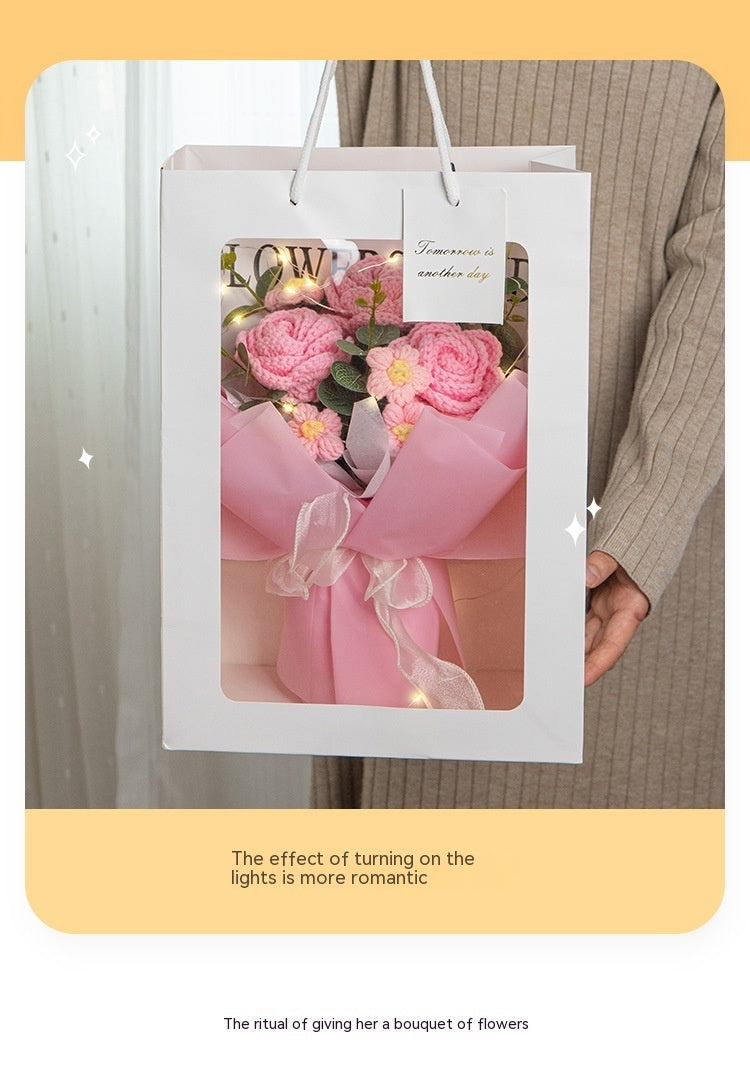 Valentines Day Rose Hand-woven Bouquet