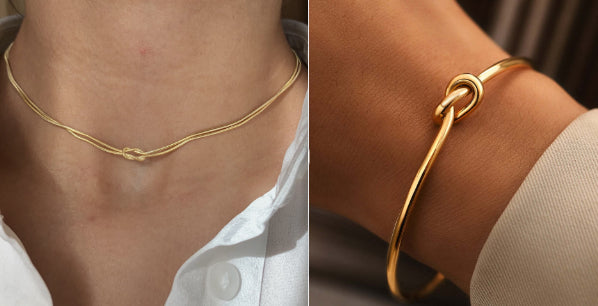 Gold or Stainless Steel Valentine's Day Knot